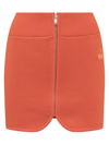 Isabel Marant Étoile Olgane Ribbed Miniskirt In Orange