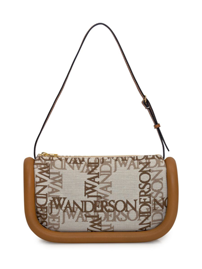 Jw Anderson Monogram Bumper-15 Shoulder Bag In Beige