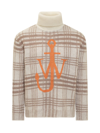 Jw Anderson J.w. Anderson White, Brown And Orange Wool Blend Jumper In White
