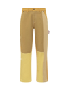 Kidsuper Colorblocked Mustard Denim Jeans In Yellow
