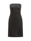 Ludovic De Saint Sernin Dress In Black Leather In Black