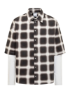 Marcelo Burlon County Of Milan Blurred Windowpane-print Shirt In Black