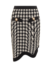 Moschino Houndstooth Skirt In Black