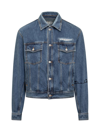 Nick Fouquet Embroidered-detail Denim Jacket In Blue
