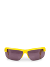Off-white Men's Toledo Half-rim Acetate Sunglasses In Yellow Dark Grey
