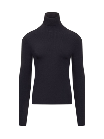 Off-white Turtleneck Sweater In Blue