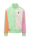 Palm Angels Multicolor Colorblock Track Sweatshirt In Green