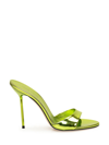 Paris Texas Woman Sandals Acid Green Size 7 Soft Leather In Green
