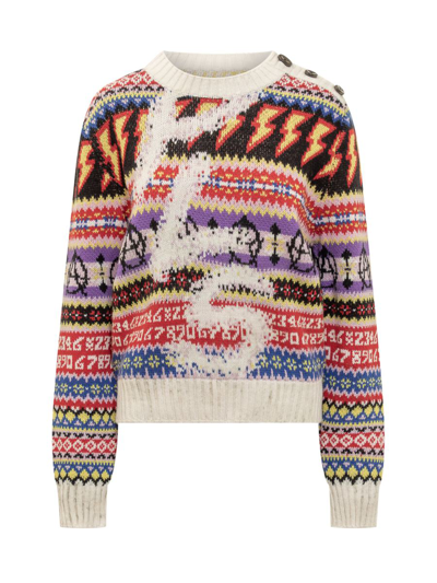 Philosophy Di Lorenzo Serafini Wool Logo Sweater In Multicolour