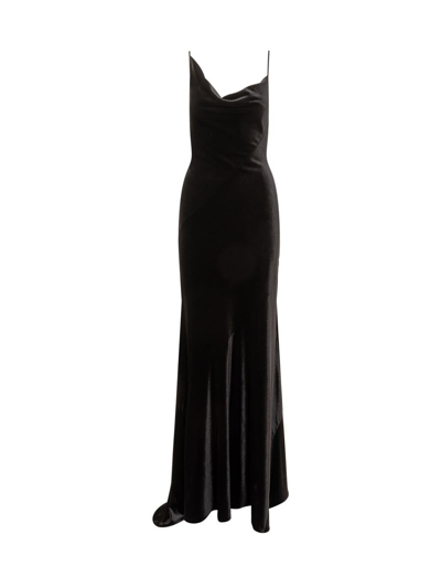 Philosophy Di Lorenzo Serafini Sleeveless Stretch Jersey Long Dress In Black