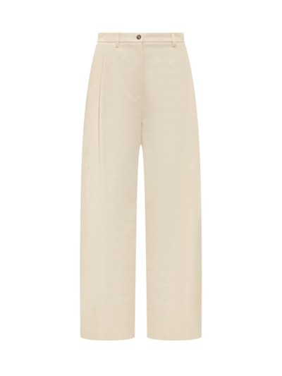 Rochas Wide Leg Pant In Beige