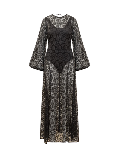 Rotate Birger Christensen Long Lace Dress In Black | ModeSens