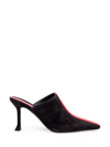 Ferragamo Ladies Black Graphic Insert Sophye Mules In Black