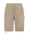 Ten C Beige Solid Shorts In Beige