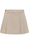 The Mannei Wjosa Wool, Silk, And Linen Miniskirt In Beige