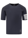 Thom Browne 4-bar Stripe Cotton Jersey T-shirt In Blue
