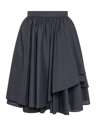 Tory Burch Asymmetrical Ballet Skirt In Black