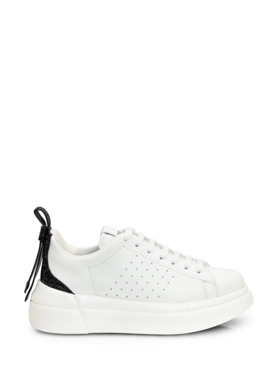 Red Valentino Sneaker With Glitter In White