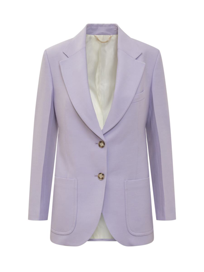 Victoria Beckham Single-breasted Woven Blazer In Light Purple