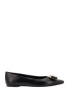 Ferragamo Varina Bow-embellished Patent-leather Ballet Flats