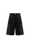 Alexander Mcqueen Organic Cotton Bermuda Shorts With Nylon Inserts