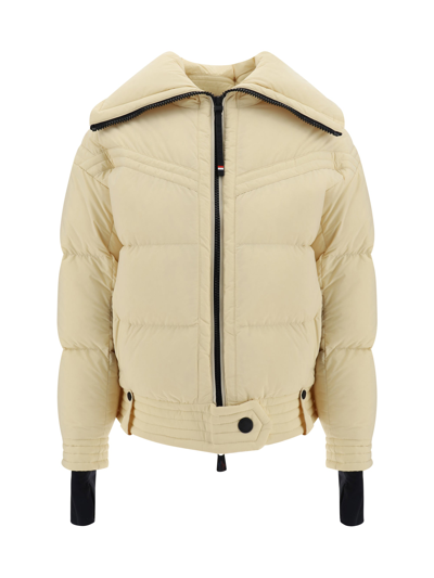 Moncler Chapelets Quilted Ski Jacket In Neutrals