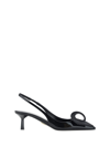 Prada 55 Slingback Pumps In Patent Leather