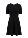 Valentino V Logo Knit Short Sleeve Mini Dress