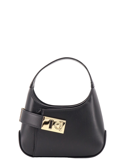 Ferragamo Leather Handbag With Iconic Gancini Detail