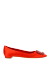 Manolo Blahnik Hangisi Buckle Embellished Flat Shoes