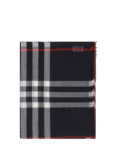 【BURBERRY】MU 220X70 GNT CHK GAUZE◆8078779138465 Burberry 220x70 Gnt Chk Scarve In Black | ModeSens