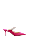 Jimmy Choo Satin Mule With Swarovski Detail