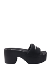 Alexander Wang 85mm Aw Padded Nylon Platform Slides