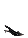 VALENTINO GARAVANI PATENT LEATHER SLINGBACK WITH FRONTAL BOW