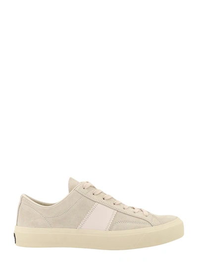 Tom Ford Suede Sneakers In Blanco