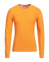 Yes Zee By Essenza Man Sweater Ocher Size Xxl Viscose, Nylon In Orange