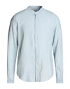 Brooksfield Man Shirt Sky Blue Size 15 ¾ Linen