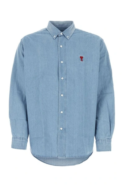 Ami Alexandre Mattiussi Denim Shirt In Blue