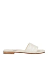 Paris Texas Woman Sandals Ivory Size 8.5 Soft Leather In White