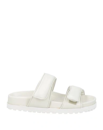 Gia Borghini Woman Sandals Off White Size 6 Soft Leather In Off White