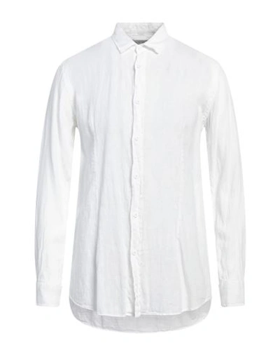 Daniele Alessandrini Homme Man Shirt White Size 16 Linen
