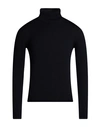 Roberto Collina Man Turtleneck Navy Blue Size 38 Merino Wool