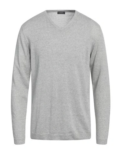 Rossopuro Man Sweater Grey Size 3 Linen, Cotton