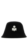 Isabel Marant Wide Brim Cotton Bucket Hat In Black