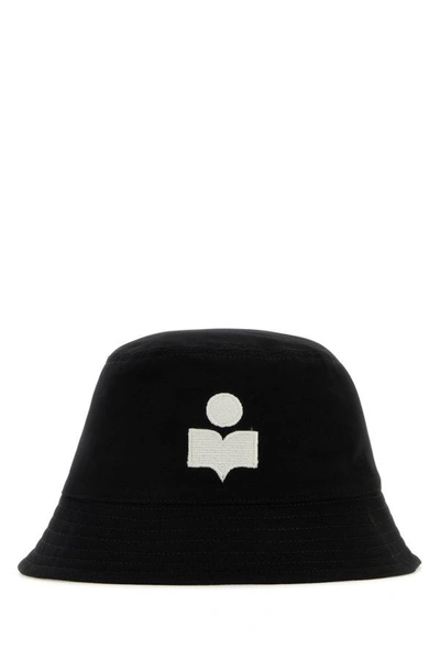 ISABEL MARANT ISABEL MARANT WOMEN BLACK COTTON HALEY BUCKET HAT