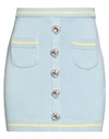 CHIARA FERRAGNI CHIARA FERRAGNI WOMAN MINI SKIRT SKY BLUE SIZE M COTTON