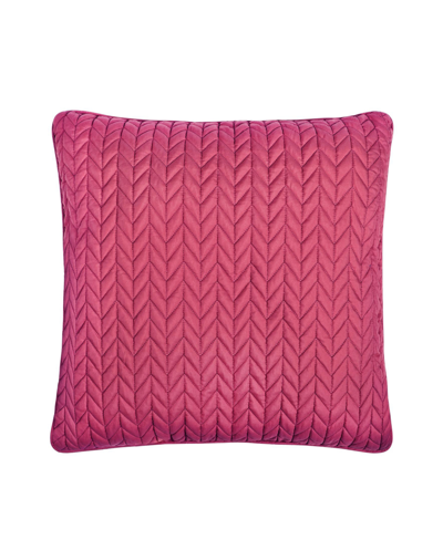 J By J Queen Cayman Quilted Decorative Pillow, 20" X 20" In Fuchsia