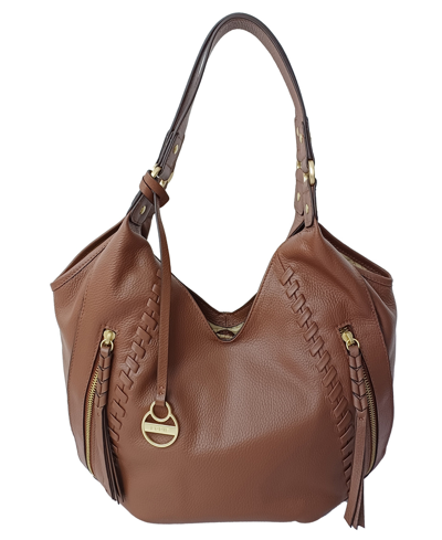 Lodis Kirby Leather Tote In Chestnut