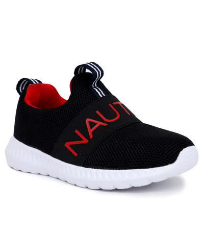Nautica Kids' Toddler Boys Mattoon Athletic Sneakers In Black Knit