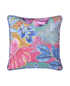 J By J Queen Hanalei Quilted Decorative Pillow, 18" X 18" In Turquoise